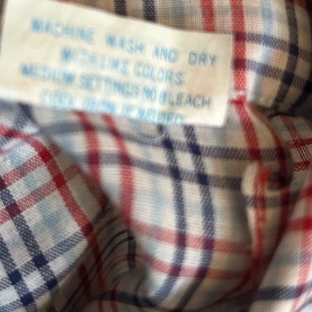 Vintage Cotton Candy Kids Denim Overalls and Plaid Shirt 2 Piece Set Blue Red
